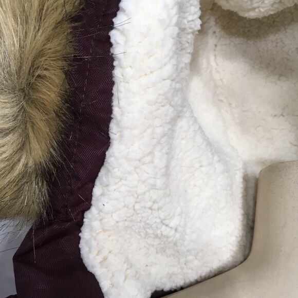 Levi Strauss Sherpa Faux‎ fur lined hooded Cargo Parka Coat Red Small NWT - Picture 11 of 16